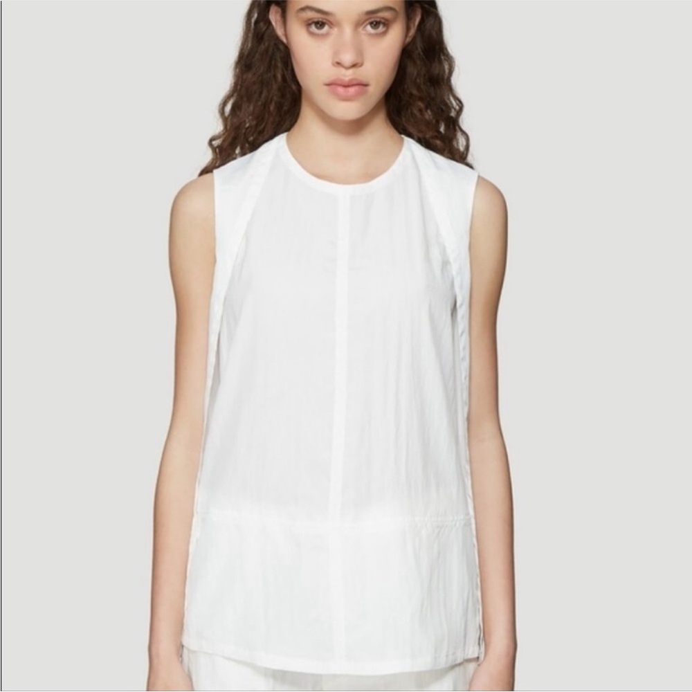 helmut lang sleeveless tie back top